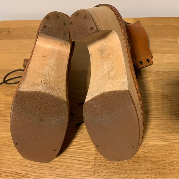 Swedish Hasbeens Hippie Lace Up Leather booties size 38 - Picture 9 of 11